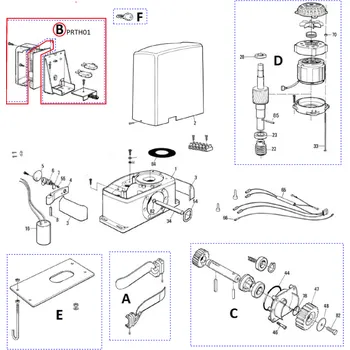 PRTH01 set - držák řídící jednotky s mikrospínači pro THOR/ ROBO (č.9,10,13,15,25,26)