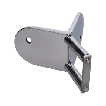 Zábradlí Úchyt na vnější rohové kotvení sloupu ø 42.4mm, (kotvící deska tloušťky 5.5mm, ø 100mm), leštěná nerez K320 /AISI304