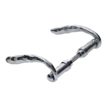 Dveřní kování Klika 140x80mm, ø 18mm, bílý zinek