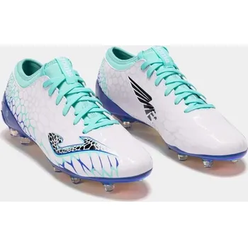 Pánská treková obuv Pánské kopačky Joma GOL 2472 FG White Turquoise Velikost bot: 44