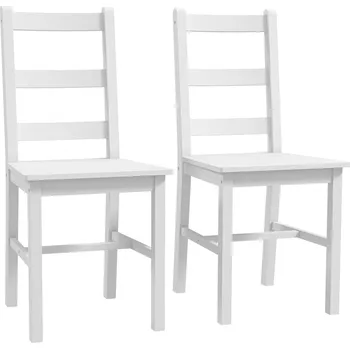 Kuchyňský nůž Sada 2 dřevěných kuchyňských židlí | bílá