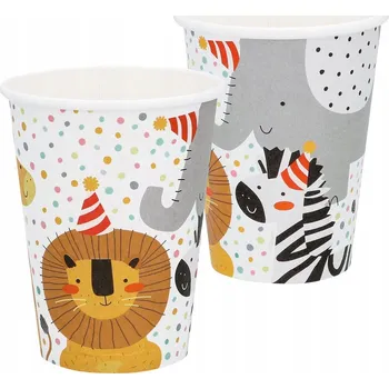 Party nádobí Kelímky Safari Zvířata 8 ks