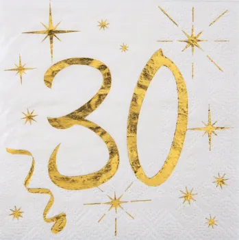 Papírový ubrousek Ubrousky k třicátým narozeninám 12,5 cm – 20 ks