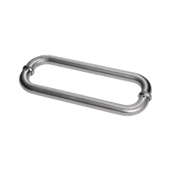 Nerezové madlo na dveře (325mm / ø 25mm), na sklo 8-12mm, broušená nerez K320 /AISI304
