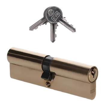 Vložka do dveří Cylindrická vložka EURO 50/50mm, mosazná, 3 klíče, šroub M5x65mm