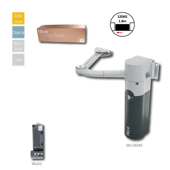 Pohon brány Walky Velmi rychlý pákový pohon pro velmi lehkou křídlovou bránu do 1,8m délky, s vestavěnou elektronikou