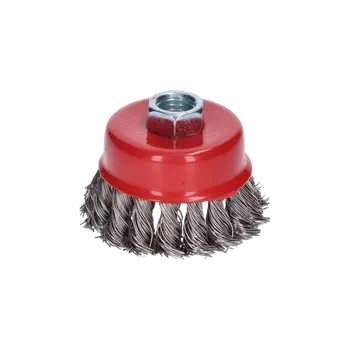 Brusný kotouč PROTECO kartáč hrnkový copánkový 65mm x M14x2 NEREZ