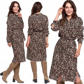 Dámské šaty Dámské košilové ŠATY 100% viskóza midi MORAJ ELEGANTNÍ pro každý den XL