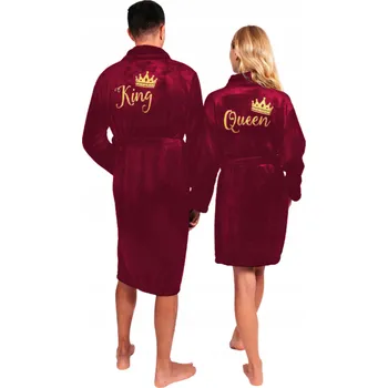 Dámské spodní prádlo MARSYL2023 dámský župan ke kolenům bordó univerzální velikost