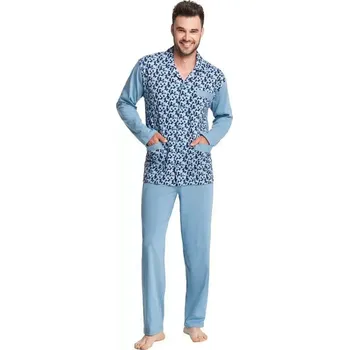 Pánské pyžamo Pánské rozepínací pyžamo 797 3XL GRAFIT XXXL