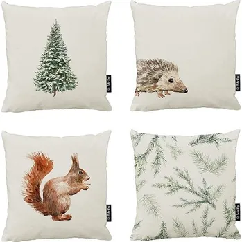 Povlečení Butter Kings Set povlaků na polštář Christmas in forest