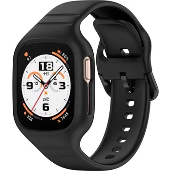 Ostatní příslušenství k chytrým hodinkám VSECHNONAMOBIL 67986 FULL Ochranný kryt s řemínkem pro Honor Watch 4 černý