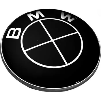 Samolepicí dekorace na vozidlo Černý emblém s logem BMW na kapotě 82 MM