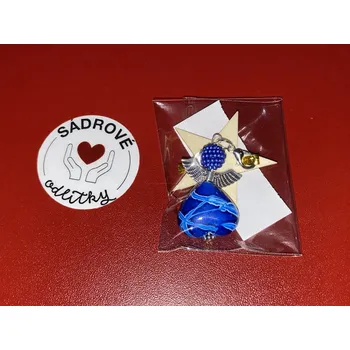 HandMade by VeJa Andílek na dřevěné hvězdičce (velké srdce)