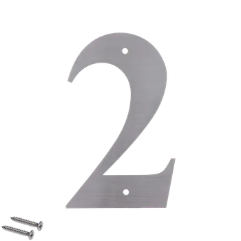 Zábradlí Číslo domovní 2, (127x1.5mm), s dírami, broušená nerez K320 / AISI 304