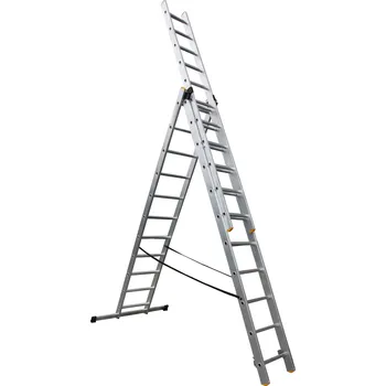 Žebřík Žebřík univerzální 3x11 ALU 150kg DRABEST (NADROZMĚR)