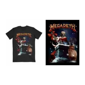 Pánské tričko Merch Megadeth: Tričko Santa Vic Chimney XXL