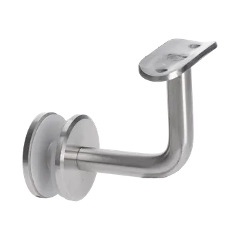 Držiak madla pevný na trubku ø 42.4mm, s uchytením na sklo 6-21,52mm, brúsená nerez K320 /AISI304