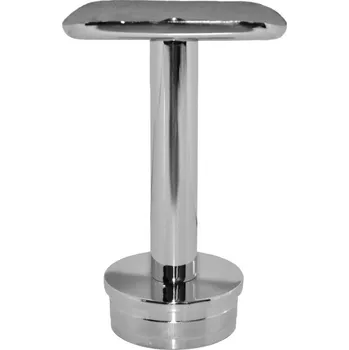 Zábradlí Držák madla pevný na trubku ø 42.4mm (77x64mm), leštěná nerez / AISI304,