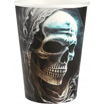Party nádobí Papírové KOSTLIVEC KELÍMKY 270 ml 10 KS Halloween