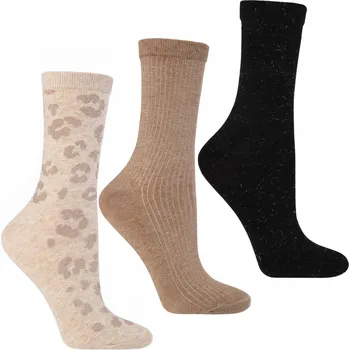 Dámské ponožky Dámské Ponožky MORAJ klasické ponožky vysoké panterka 3 páry 35-38
