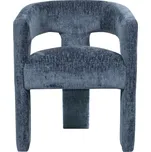 Designové čalouněné jídelní křeslo Leith tmavě modré