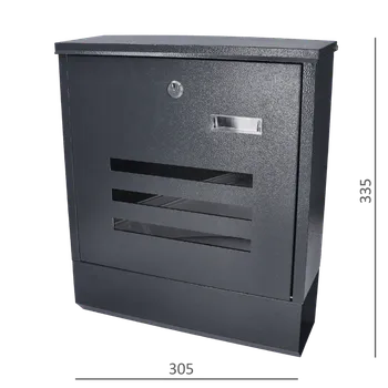 Poštovní schránka Poštovní schránka (305x335x96mm, hrúbka 0.6mm), max. formát listu: A4, antracitová