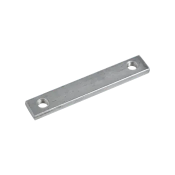 Kotevní destička (plochá) 70x15x5 mm, 2 x díra M8, rozteč děr: 70 mm, broušená nerez K320 / AISI304