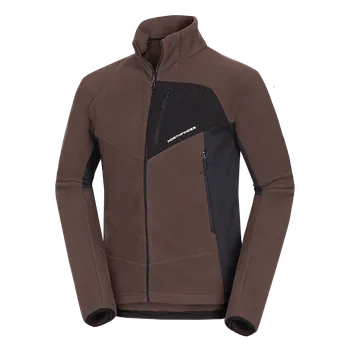 Pánská mikina Northfinder Pánský flísový multisportovní aktivní svetr JEDRZEJ, hnědá, M