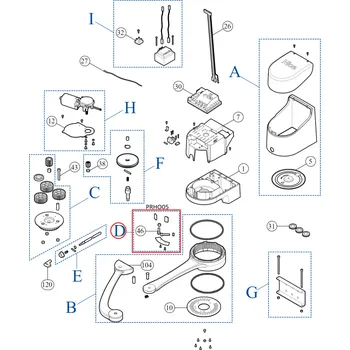 Pohon brány PRHO05 kit koncového zdvihu pre HOPP