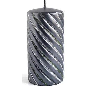 Vánoční dekorace Vánoční svíčka Winter Colours 17,5 cm černá