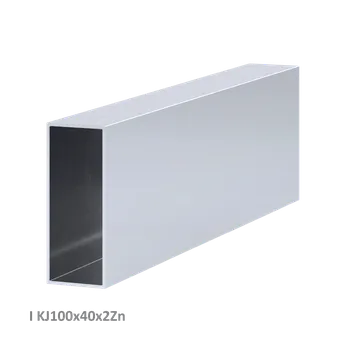 Příslušenství pro plot Uzavretý profil 100x40x2mm -žiarovo zinkovaný,hladký L=3000mm, cena za kus