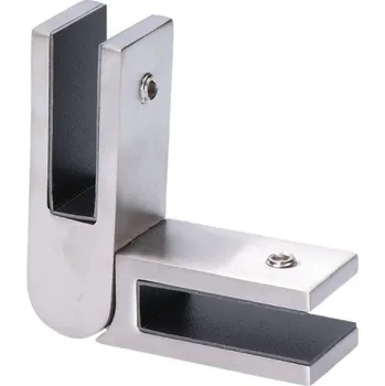 Závěs skla (140x28x27mm), na sklo 12mm, broušená nerez K320 /AISI304