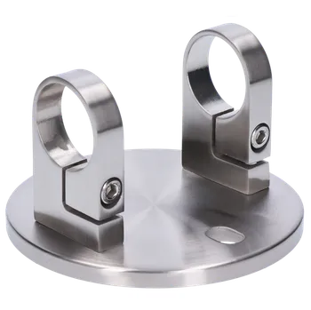 Zábradlí Úchyt na boční kotvení sloupu ø 42,4 mm, (kotevní deska ø 150/10 mm), broušená nerez K320 / AISI304