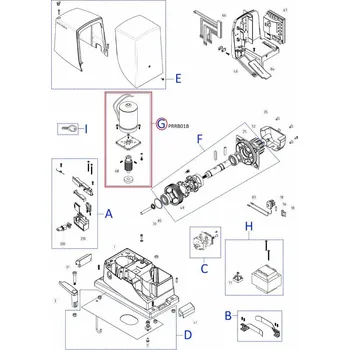 Pohon brány PRRB01B kit motoru pro ROBUS600