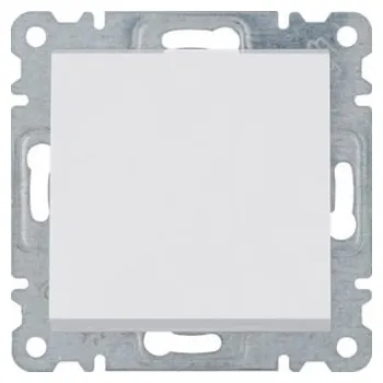 vypínač a zásuvka Přepínač střídavý, řazení 6, bílá lesk HAGER WL0020