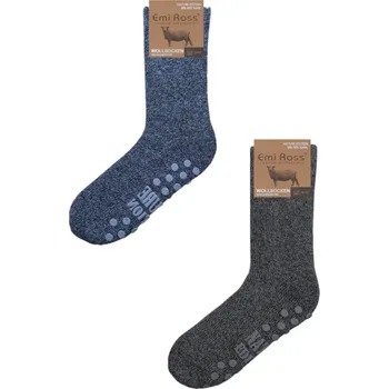 Dámské ponožky Protiskluzové ponožky z vlny, pánské - 2 páry 42-47 šedá