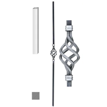 Kovaný sloupek zábradlí H 1300 mm,25x25mm,hladká ocel