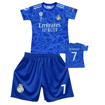 Fotbal Numberoplus Dětský fotbalový dres Komplet Real Madrid modrý - Cristiano Ronaldo CR7 Fly Better Velikost: 10-let (vel.134)