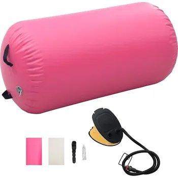 Fitness vidaXL Nafukovací cvičební válec s pumpou 120 x 90 cm PVC [92719] Barva: Růžová