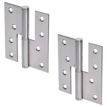 pant Nerezové panty 2ks (pravé), 100x88x2.5mm, Max. nosnost: 80 kg (2 panty), broušená nerez K320 /AISI304