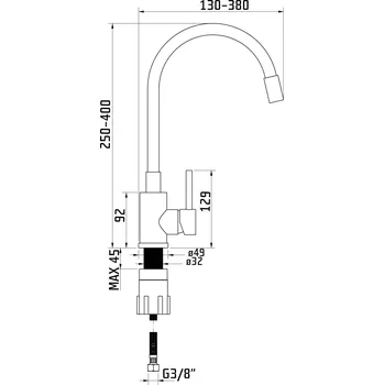 Granitový dřez Set Sinks RIM 780 P + baterie ELASTA nerez/ černá Barva: Bílá, Označení: Milk