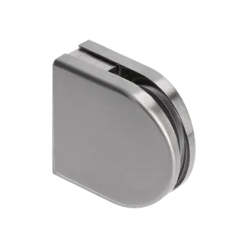 Zábradlí ZAMAK broušená svorka skla plochá (56x53x23 mm), pro sklo 8-10 mm, balení obsahuje gumičky, materiál: slitina AL/ZN, svorka se přímo úměrně zvětšuje s šířkou skla