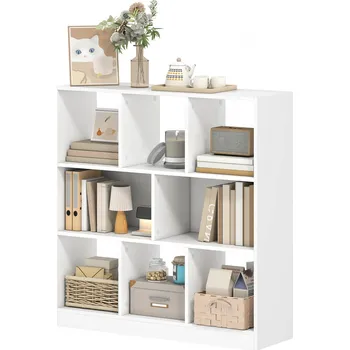 Dílenský regál 3-patrový úložný regál, 97,5 x 30 x 100 cm | bílý