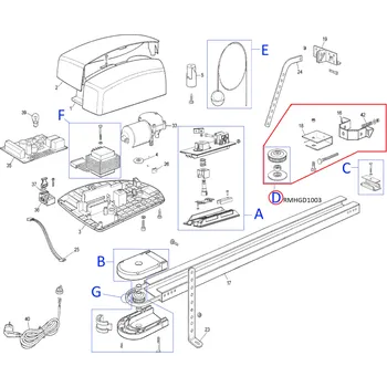 RMHGD1003 koncový kit kolejnice pro SNA6/SNA30