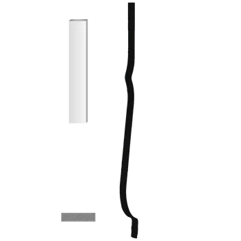 Zábradlí Kovaná výplň zábradlí H 1000m, 30 x 5 mm. Hladká ocel