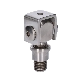 Navařovací pant M20, otevíratelný 90°, nastavitelný 1D, broušená nerez / AISI 304