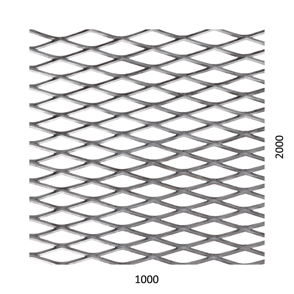 Tahokov Fe kosočtvercová oka: 42x14mm, (1000x2000x1,5mm)