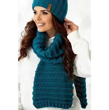 Čepice Dámská šála 42-671 melanžově šedá Univerzální