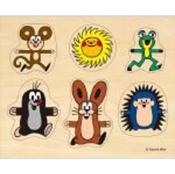 Vkládačka kamarádi dřevěná Krtek 31,5 x 26 cm